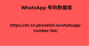 WhatsApp 号码数据库