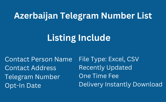 Azerbaijan Telegram Number List