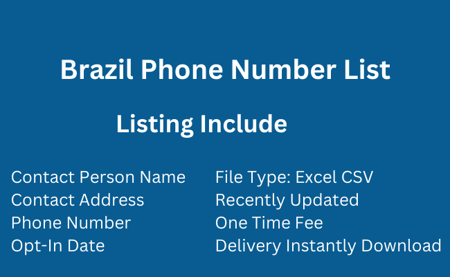 Brazil Phone Number List