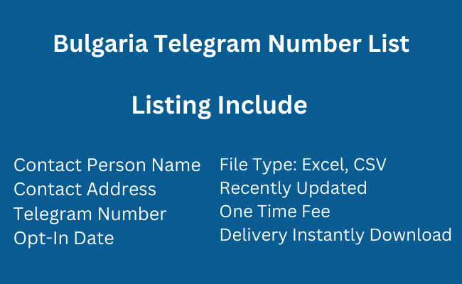 Bulgaria Telegram Number List