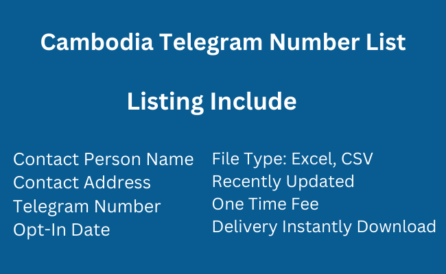 Cambodia Telegram Number List