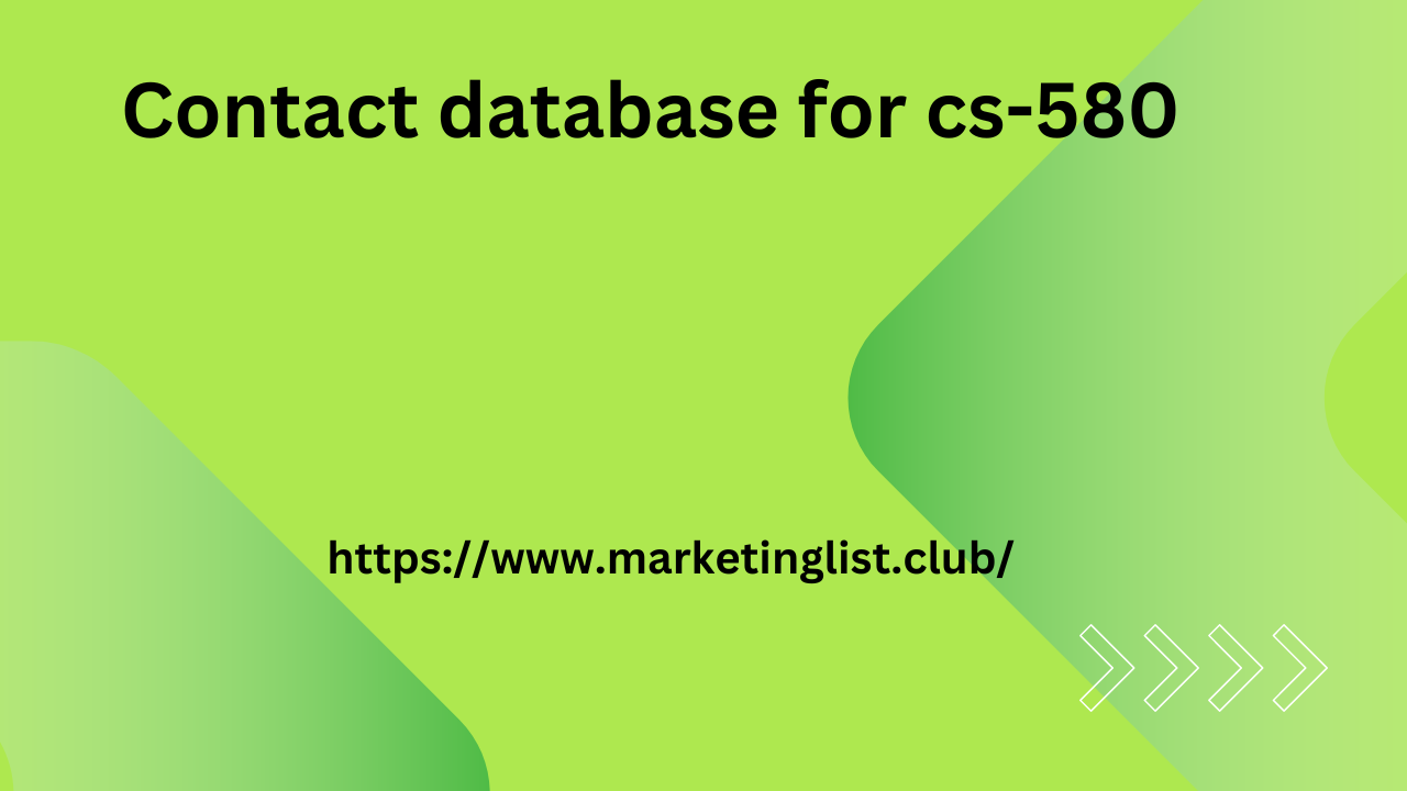 Contact database for cs-580