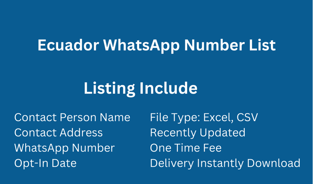 Ecuador WhatsApp Number List