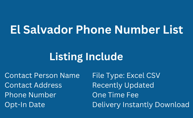 El-Salvador Phone Number List
