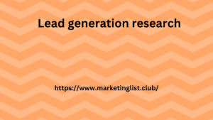 Lead generation research