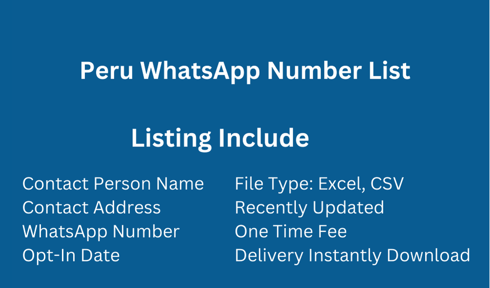 Peru WhatsApp Number List