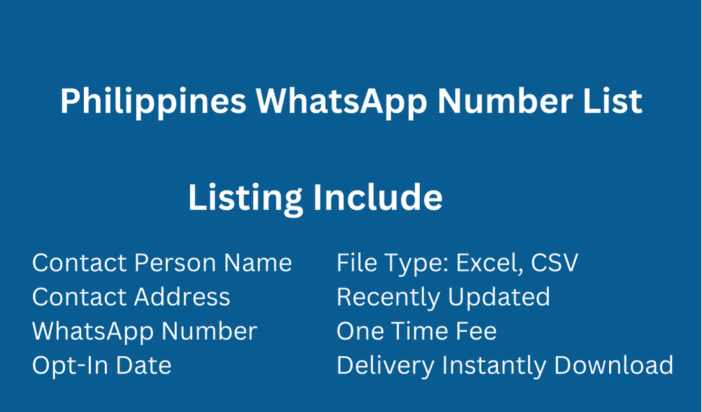 Philippines WhatsApp Number List