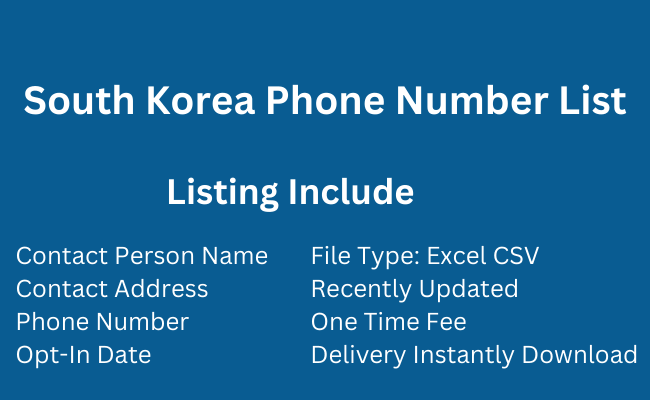South-Korea Phone Number List
