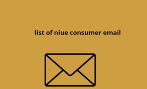 list of niue consumer email