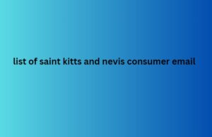 list of saint kitts and nevis consumer email