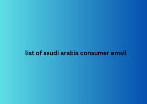 list of saudi arabia consumer email