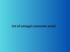 list of senegal consumer email